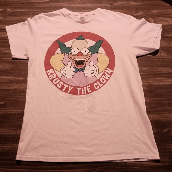 KRUSTY THE CLOWN T-SHIRT - Medium // Simpsons TV sitcom cartoon animation tee - Picture 5 of 7
